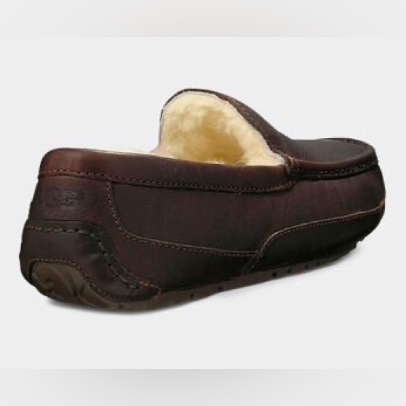UGG MENs ASCOT CTEA LEATHER SLIPPER  8 M - Brand New - Picture 5 of 8